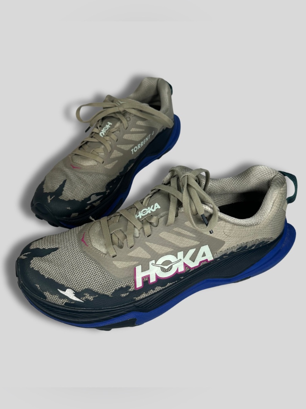 HOKA Torrent 4 Men’s 11 Farro Ultramarine Trail Running Shoes 1155115